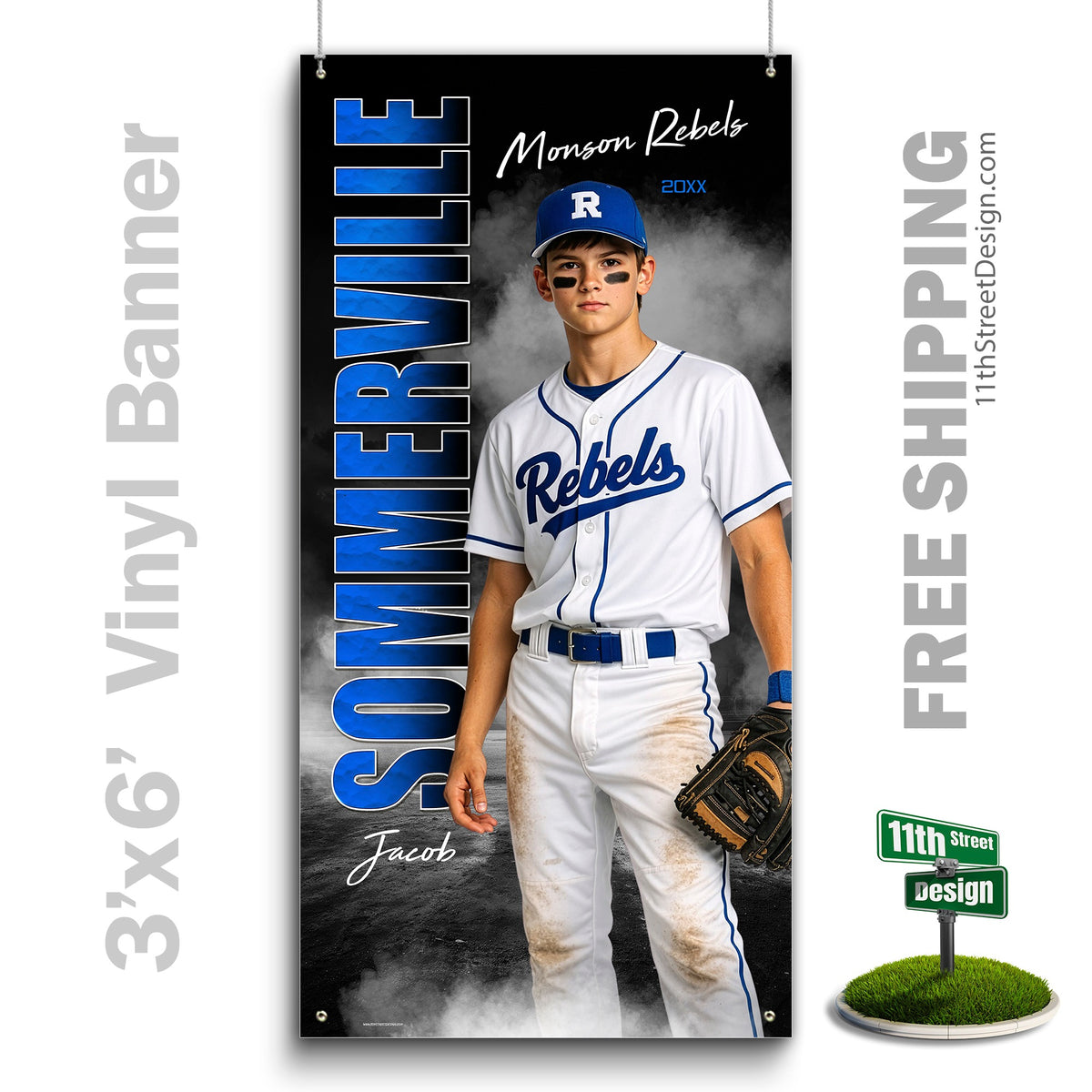 Custom Vinyl Banners, Senior Night Gifts, Custom Poster, Senior Poster, Senior Banner, Custom Sports Poster, Custom Sports Banner, Baseball Poster, Baseball Banner, Baseball Print, Baseball Senior, Baseball Digital, Vinyl Baseball