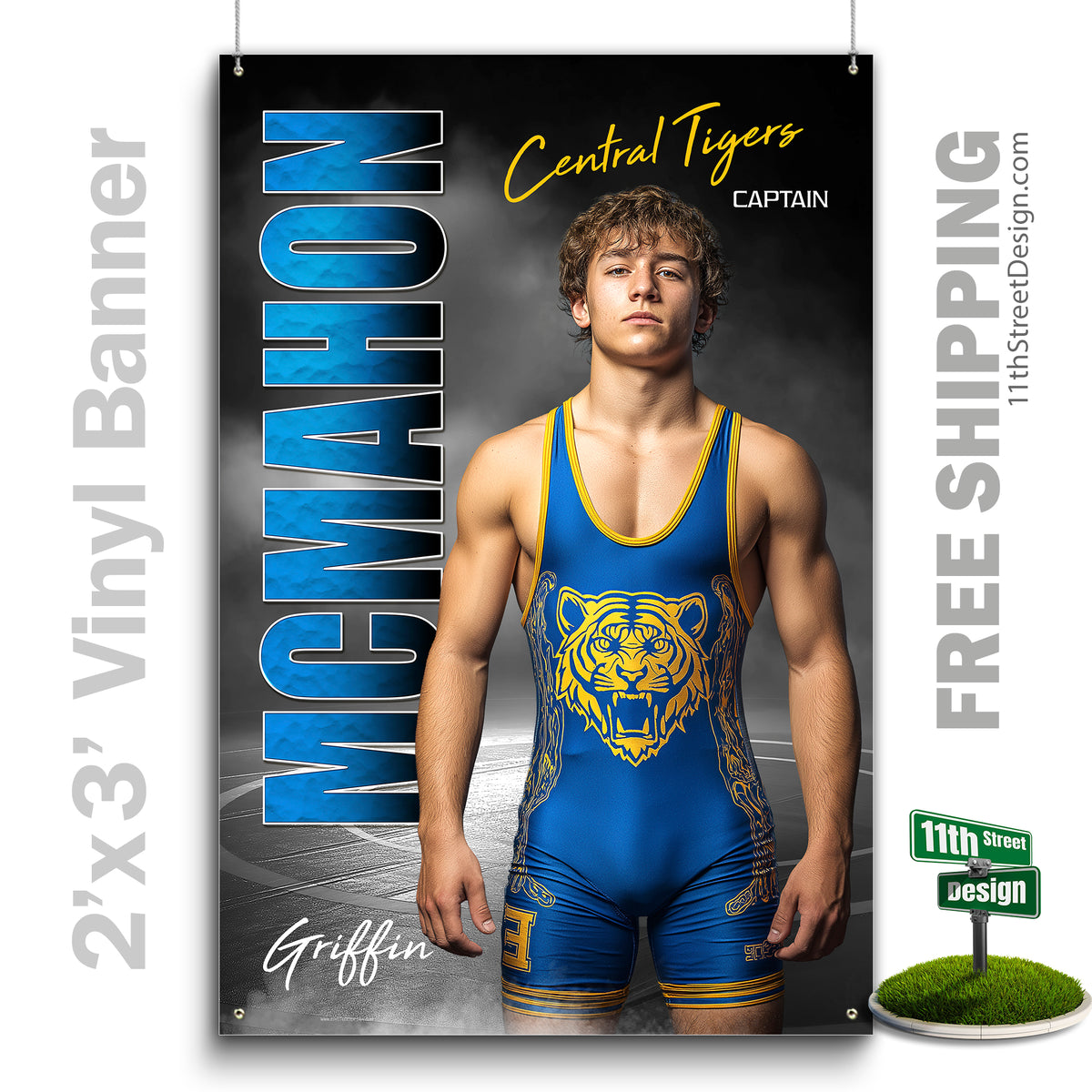 Custom Vinyl Banners, Senior Night Gifts, Custom Poster, Senior Poster, Senior Banner, Custom Sports Poster, Custom Sports Banner, Wrestling Poster, Wrestling Banner, Wrestling Print, Wrestling Senior, Wrestling Digital, Vinyl Wrestling