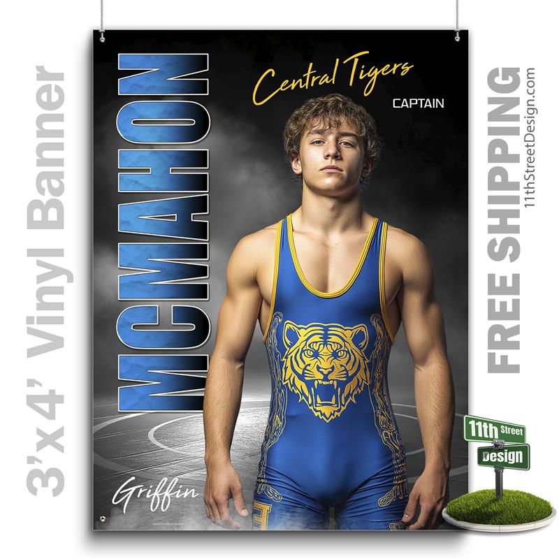 Custom Vinyl Banners, Senior Night Gifts, Custom Poster, Senior Poster, Senior Banner, Custom Sports Poster, Custom Sports Banner, Wrestling Poster, Wrestling Banner, Wrestling Print, Wrestling Senior, Wrestling Digital, Vinyl Wrestling