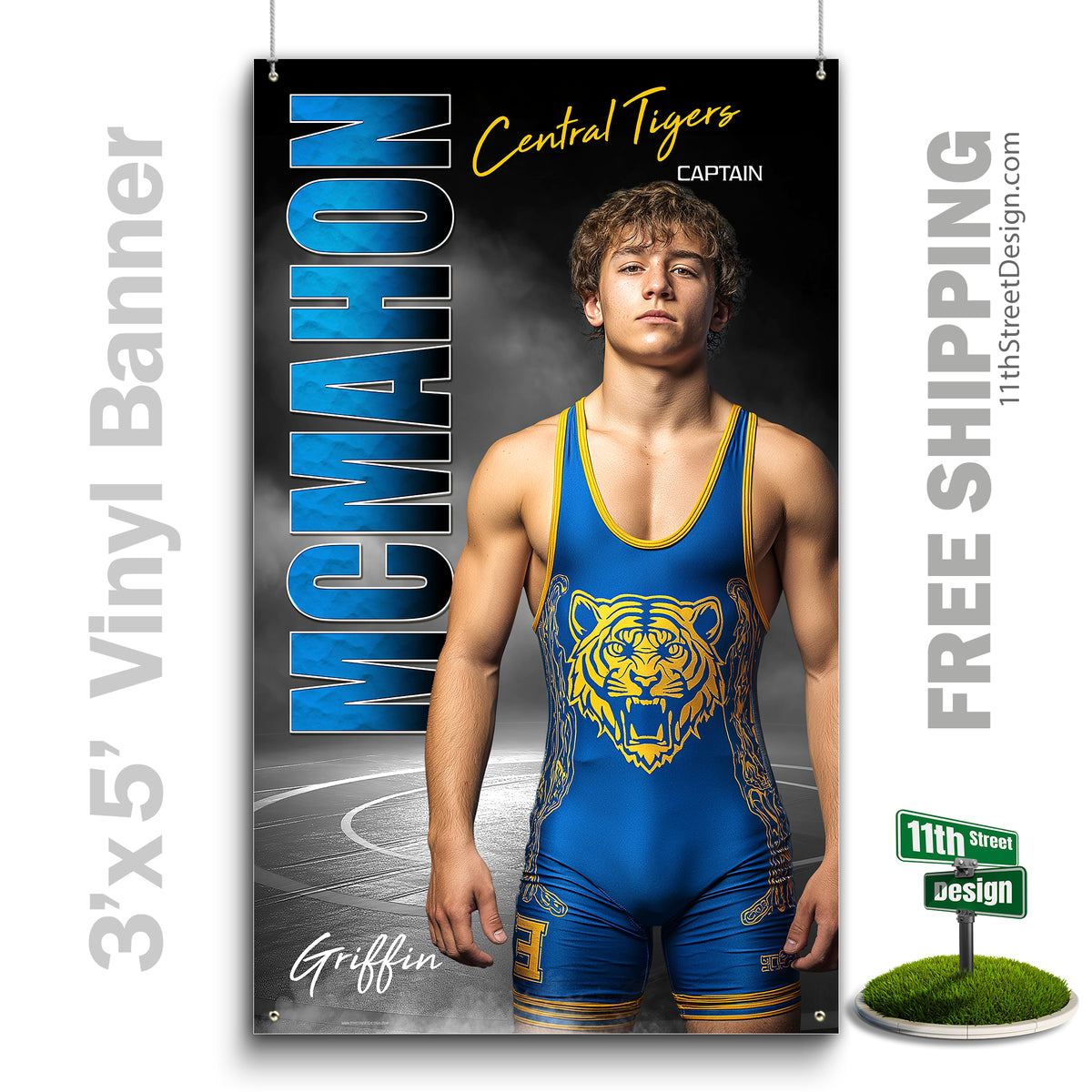 Custom Vinyl Banners, Senior Night Gifts, Custom Poster, Senior Poster, Senior Banner, Custom Sports Poster, Custom Sports Banner, Wrestling Poster, Wrestling Banner, Wrestling Print, Wrestling Senior, Wrestling Digital, Vinyl Wrestling