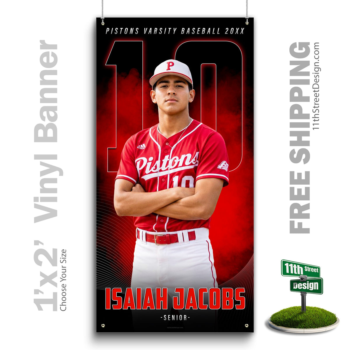 Custom Vinyl Banners, Senior Night Gifts, Custom Poster, Senior Poster, Senior Banner, Custom Sports Poster, Custom Sports Banner, Baseball Poster, Baseball Banner, Baseball Print, Baseball Senior, Baseball Digital, Vinyl Baseball