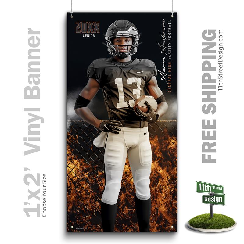 Custom Vinyl Banners, Senior Night Gifts, Custom Poster, Senior Poster, Senior Banner, Custom Sports Poster, Custom Sports Banner, Football Poster, Football Banner, Football Print, Football Senior, Football Digital, Vinyl Football