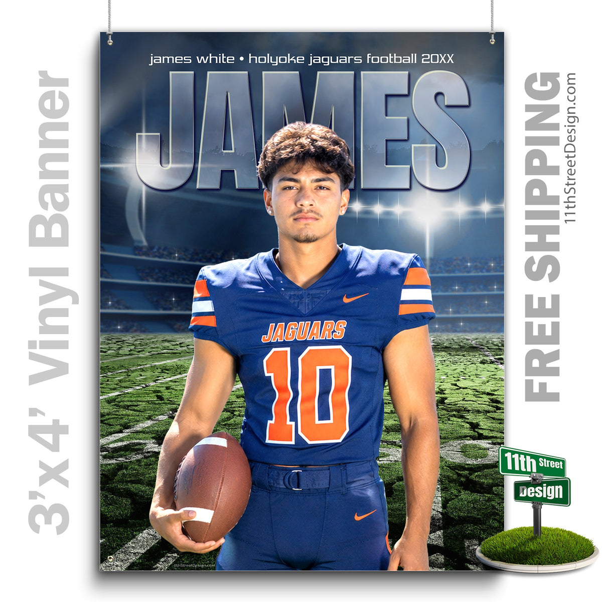 Custom Vinyl Banners, Senior Night Gifts, Custom Poster, Senior Poster, Senior Banner, Custom Sports Poster, Custom Sports Banner, Football Poster, Football Banner, Football Print, Football Senior, Football Digital, Vinyl Football