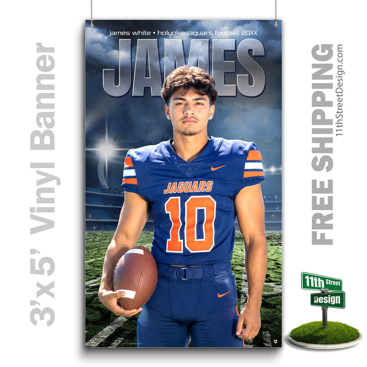 Custom Vinyl Banners, Senior Night Gifts, Custom Poster, Senior Poster, Senior Banner, Custom Sports Poster, Custom Sports Banner, Football Poster, Football Banner, Football Print, Football Senior, Football Digital, Vinyl Football