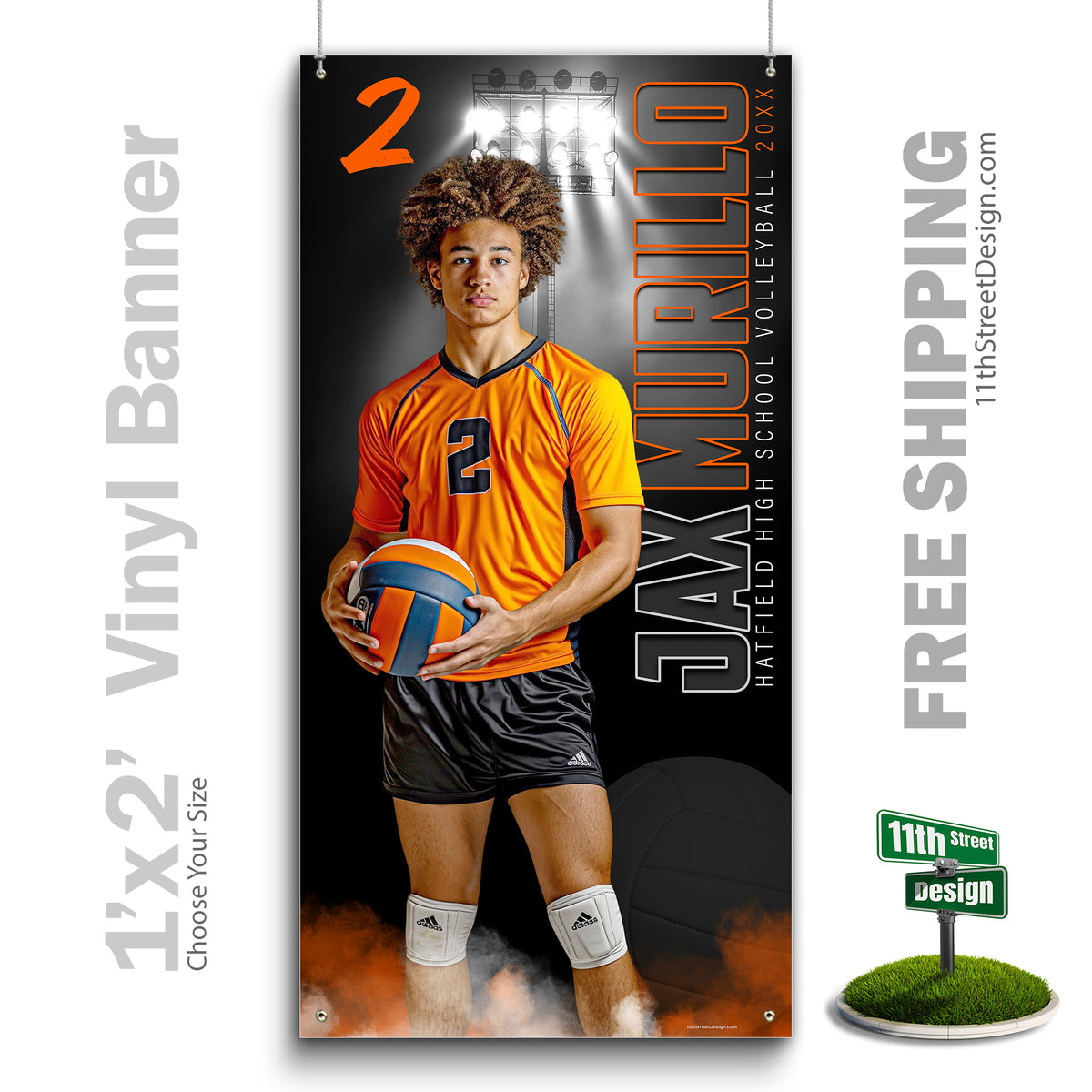 Custom Vinyl Banners, Senior Night Gifts, Custom Poster, Senior Poster, Senior Banner, Custom Sports Poster, Custom Sports Banner, Volleyball Poster, Volleyball Banner, Volleyball Print, Volleyball Senior, Volleyball Digital, Vinyl Volleyball