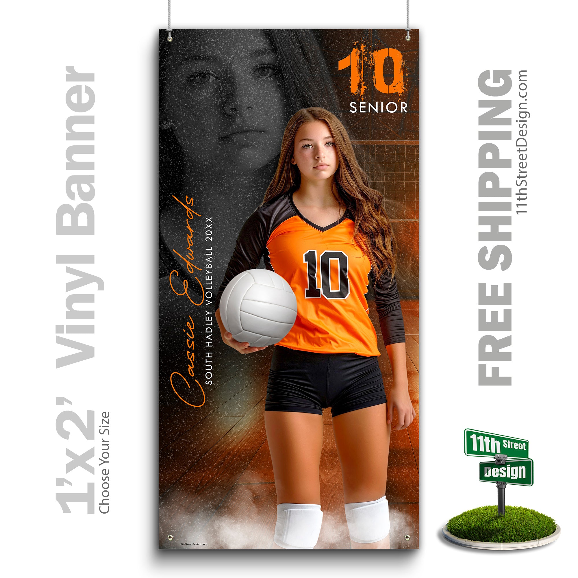 Custom Vinyl Banners, Senior Night Gifts, Custom Poster, Senior Poster, Senior Banner, Custom Sports Poster, Custom Sports Banner, Volleyball Poster, Volleyball Banner, Volleyball Print, Volleyball Senior, Volleyball Digital, Vinyl Volleyball