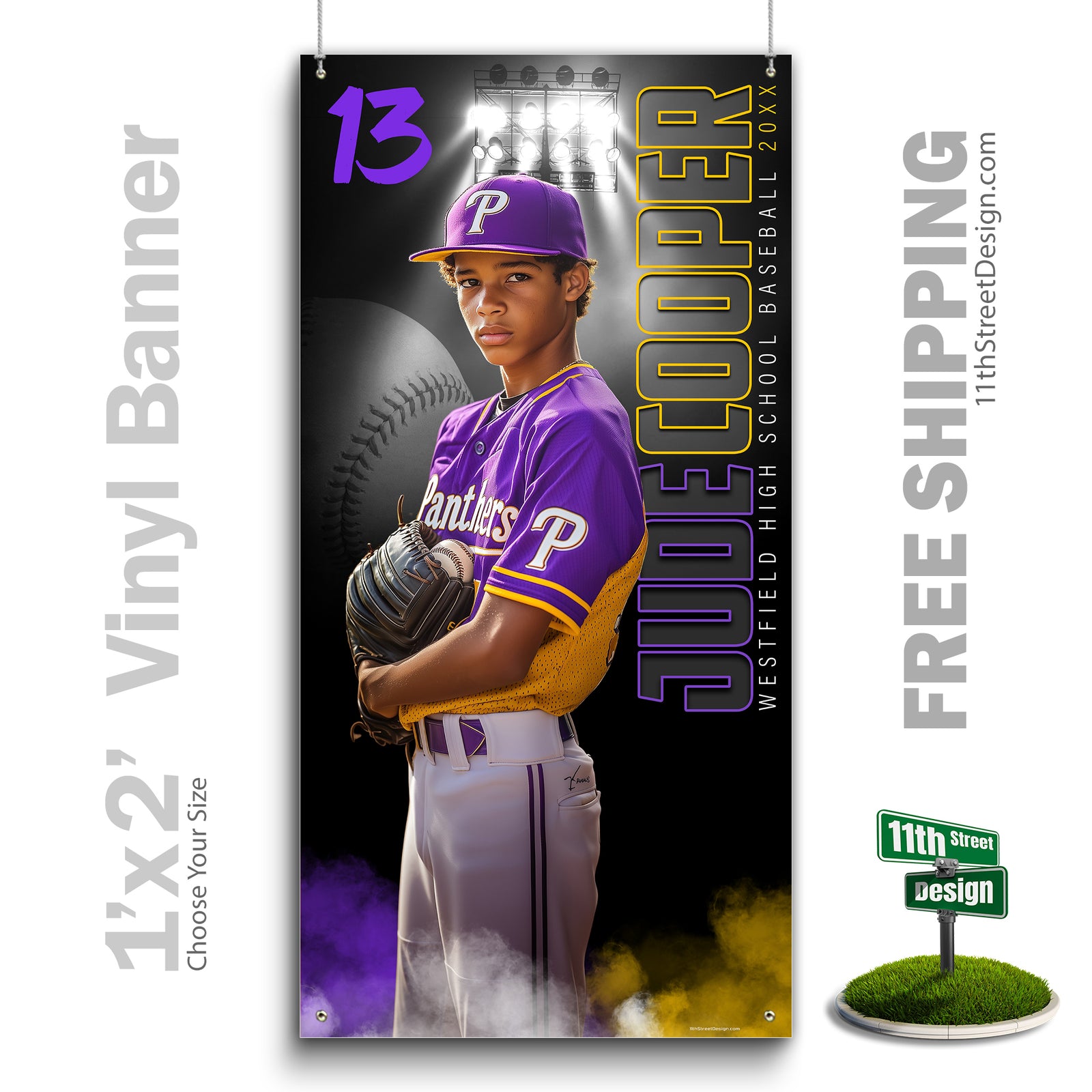 Custom Vinyl Banners, Senior Night Gifts, Custom Poster, Senior Poster, Senior Banner, Custom Sports Poster, Custom Sports Banner, Baseball Poster, Baseball Banner, Baseball Print, Baseball Senior, Baseball Digital, Vinyl Baseball