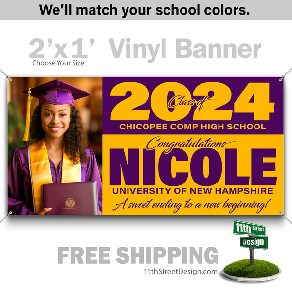 11th Street Design | Yard Card Set | Graduation Door Banner - Simply Grads