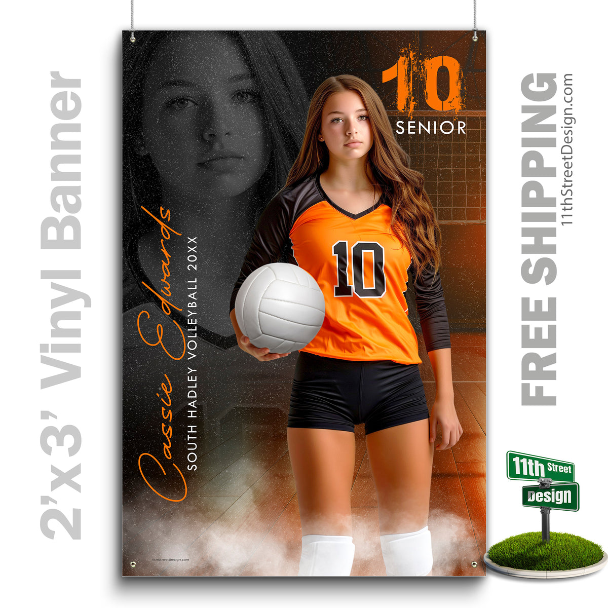 Custom Vinyl Banners, Senior Night Gifts, Custom Poster, Senior Poster, Senior Banner, Custom Sports Poster, Custom Sports Banner, Volleyball Poster, Volleyball Banner, Volleyball Print, Volleyball Senior, Volleyball Digital, Vinyl Volleyball