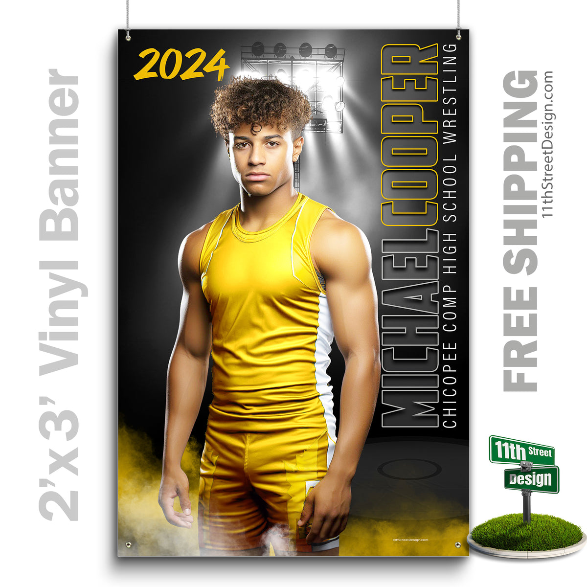 Custom Vinyl Banners, Senior Night Gifts, Custom Poster, Senior Poster, Senior Banner, Custom Sports Poster, Custom Sports Banner, Wrestling Poster, Wrestling Banner, Wrestling Print, Wrestling Senior, Wrestling Digital, Vinyl Wrestling