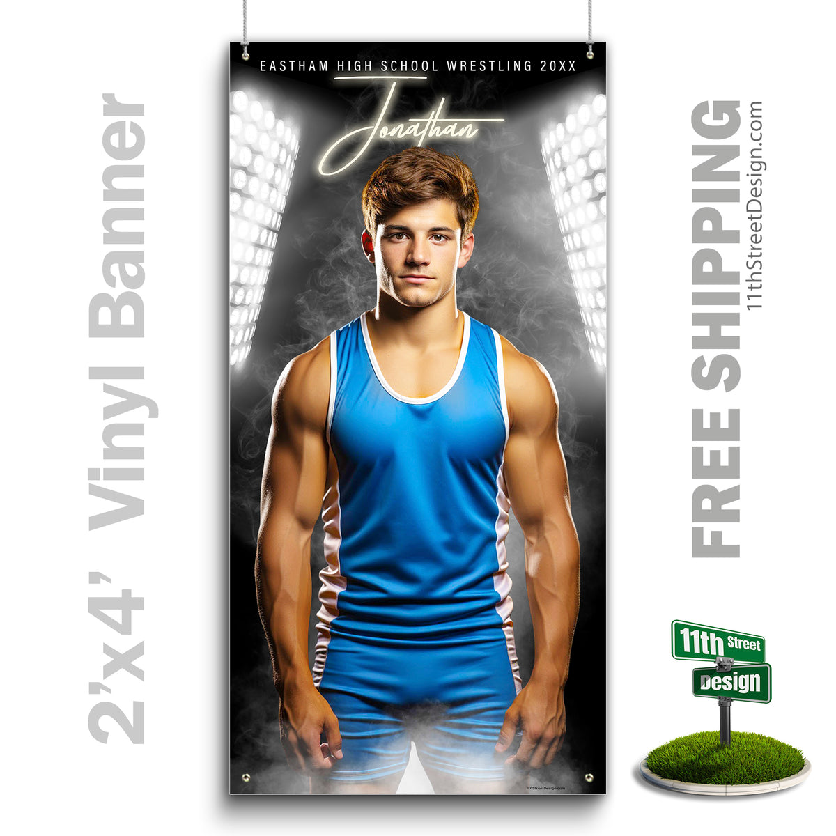 Custom Vinyl Banners, Senior Night Gifts, Custom Poster, Senior Poster, Senior Banner, Custom Sports Poster, Custom Sports Banner, Wrestling Poster, Wrestling Banner, Wrestling Print, Wrestling Senior, Wrestling Digital, Vinyl Wrestling