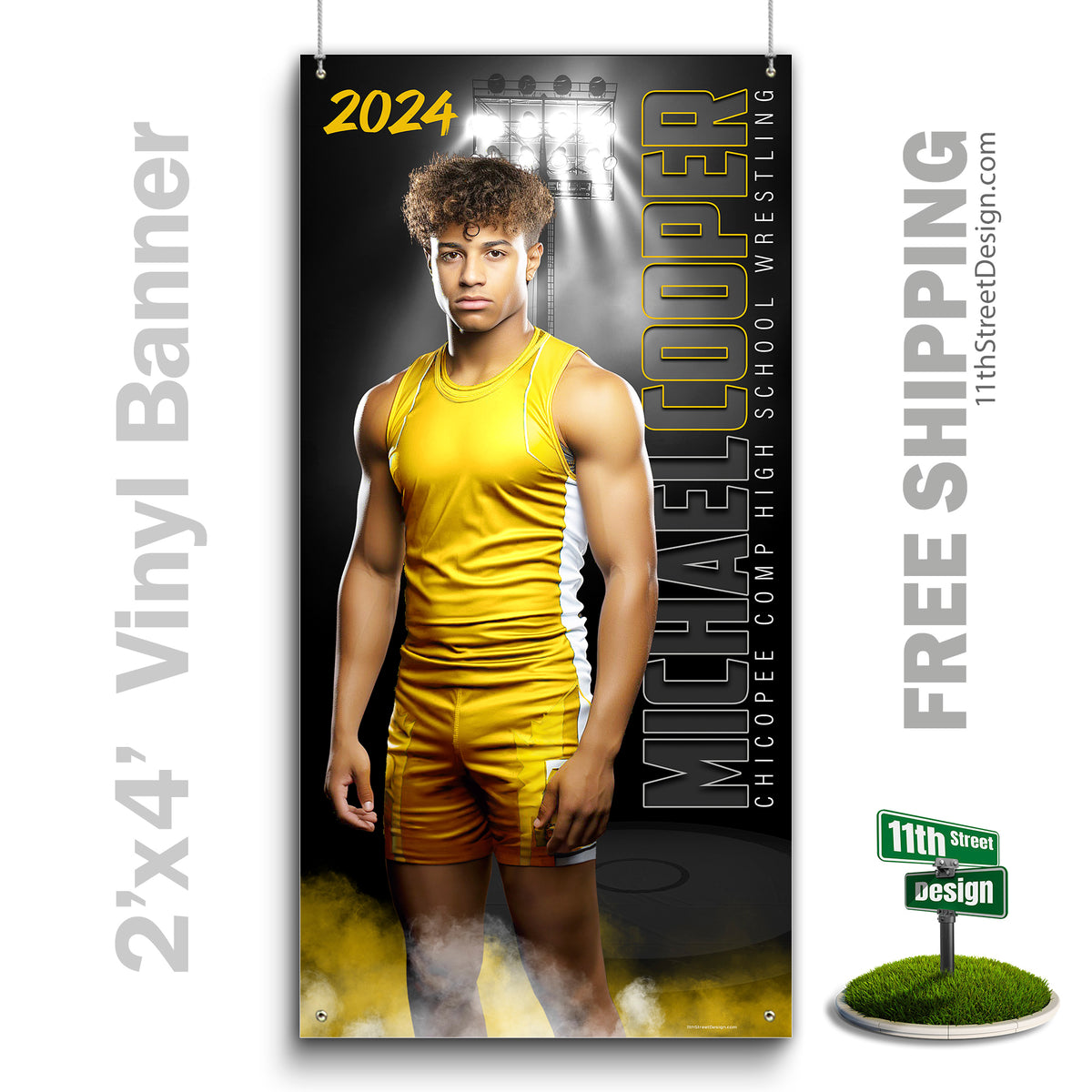 Custom Vinyl Banners, Senior Night Gifts, Custom Poster, Senior Poster, Senior Banner, Custom Sports Poster, Custom Sports Banner, Wrestling Poster, Wrestling Banner, Wrestling Print, Wrestling Senior, Wrestling Digital, Vinyl Wrestling