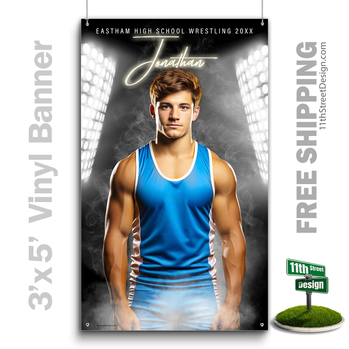 Custom Vinyl Banners, Senior Night Gifts, Custom Poster, Senior Poster, Senior Banner, Custom Sports Poster, Custom Sports Banner, Wrestling Poster, Wrestling Banner, Wrestling Print, Wrestling Senior, Wrestling Digital, Vinyl Wrestling