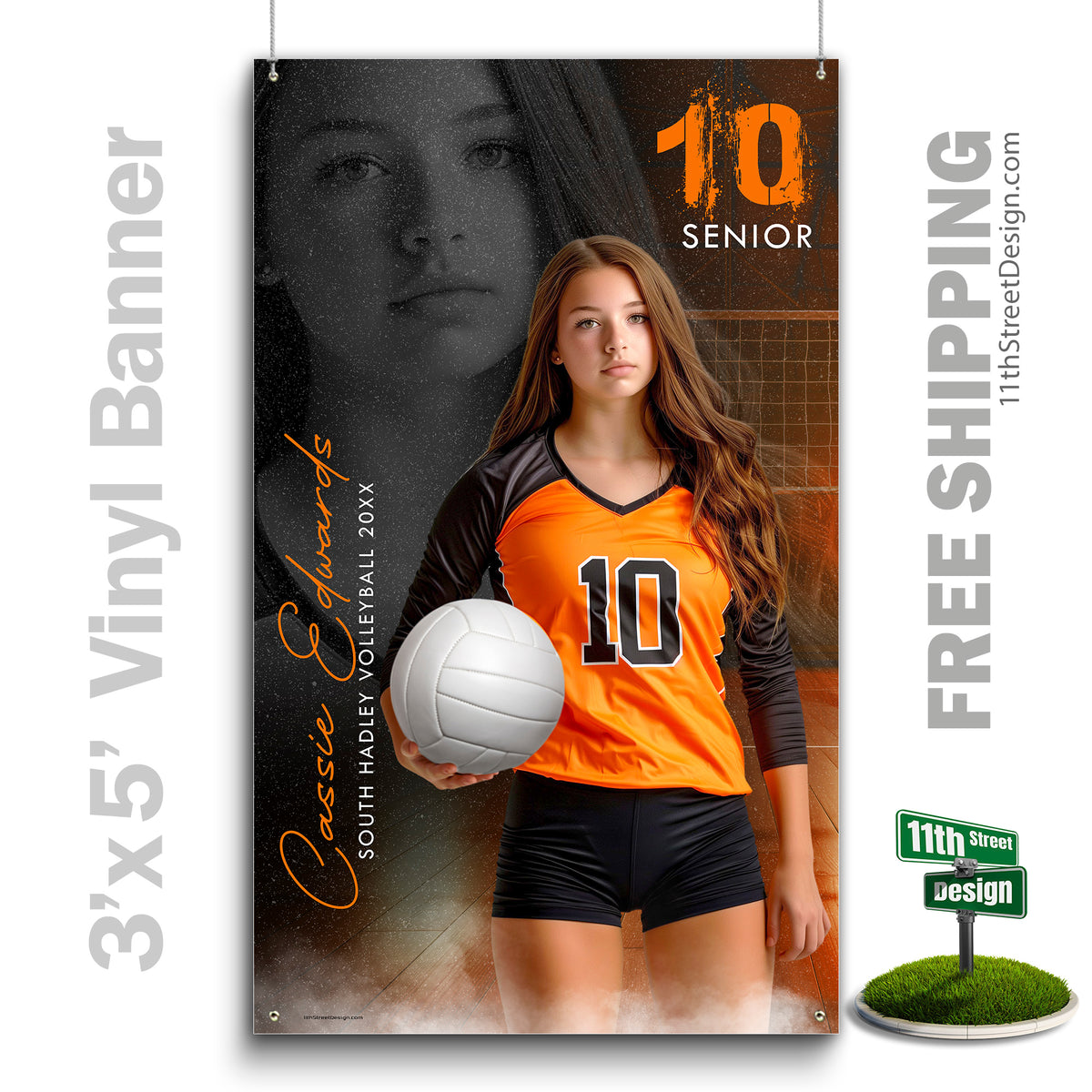 Custom Vinyl Banners, Senior Night Gifts, Custom Poster, Senior Poster, Senior Banner, Custom Sports Poster, Custom Sports Banner, Volleyball Poster, Volleyball Banner, Volleyball Print, Volleyball Senior, Volleyball Digital, Vinyl Volleyball