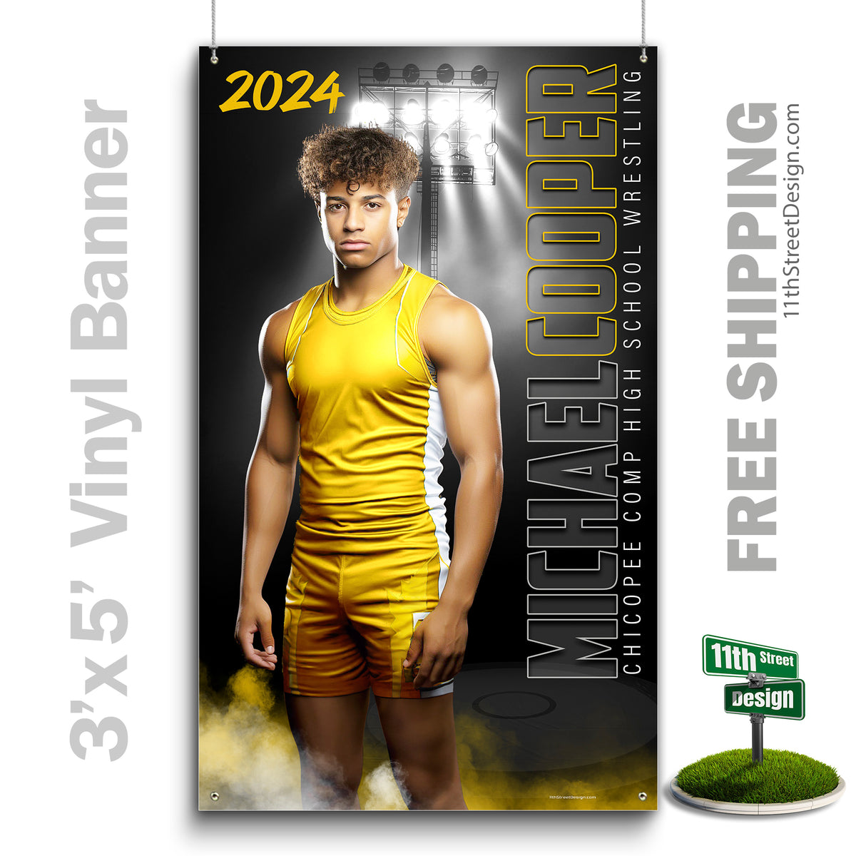 Custom Vinyl Banners, Senior Night Gifts, Custom Poster, Senior Poster, Senior Banner, Custom Sports Poster, Custom Sports Banner, Wrestling Poster, Wrestling Banner, Wrestling Print, Wrestling Senior, Wrestling Digital, Vinyl Wrestling