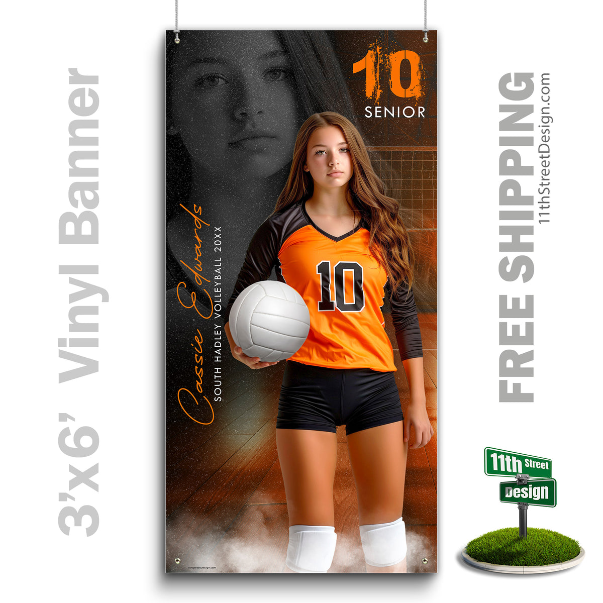 Custom Vinyl Banners, Senior Night Gifts, Custom Poster, Senior Poster, Senior Banner, Custom Sports Poster, Custom Sports Banner, Volleyball Poster, Volleyball Banner, Volleyball Print, Volleyball Senior, Volleyball Digital, Vinyl Volleyball