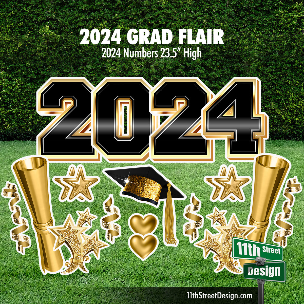 2024 Assorted Graduation Flair Yard Card Setup Fillers