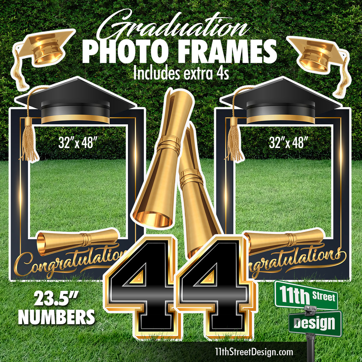 4s and Graduation Photo Frames Yard Card Setup Fillers - Graduate Flair