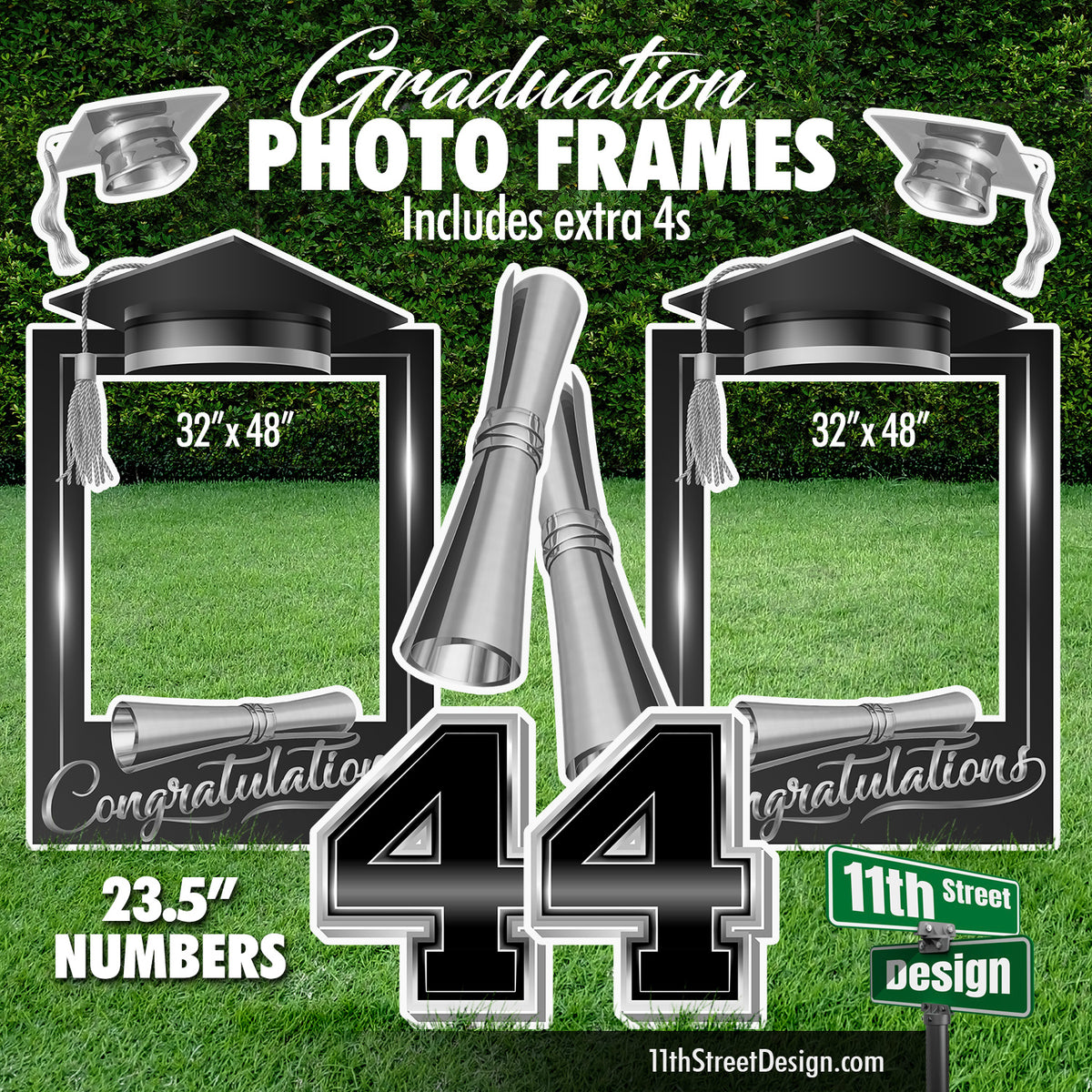 4s and Graduation Photo Frames Yard Card Setup Fillers - Graduate Flair