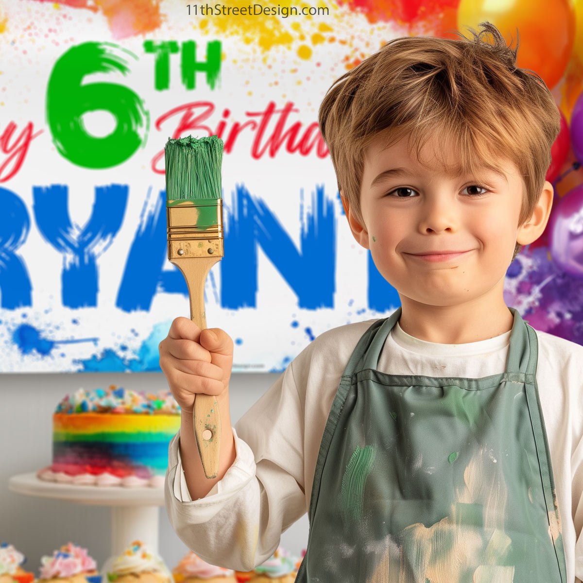 Custom Paint Birthday Party Banner