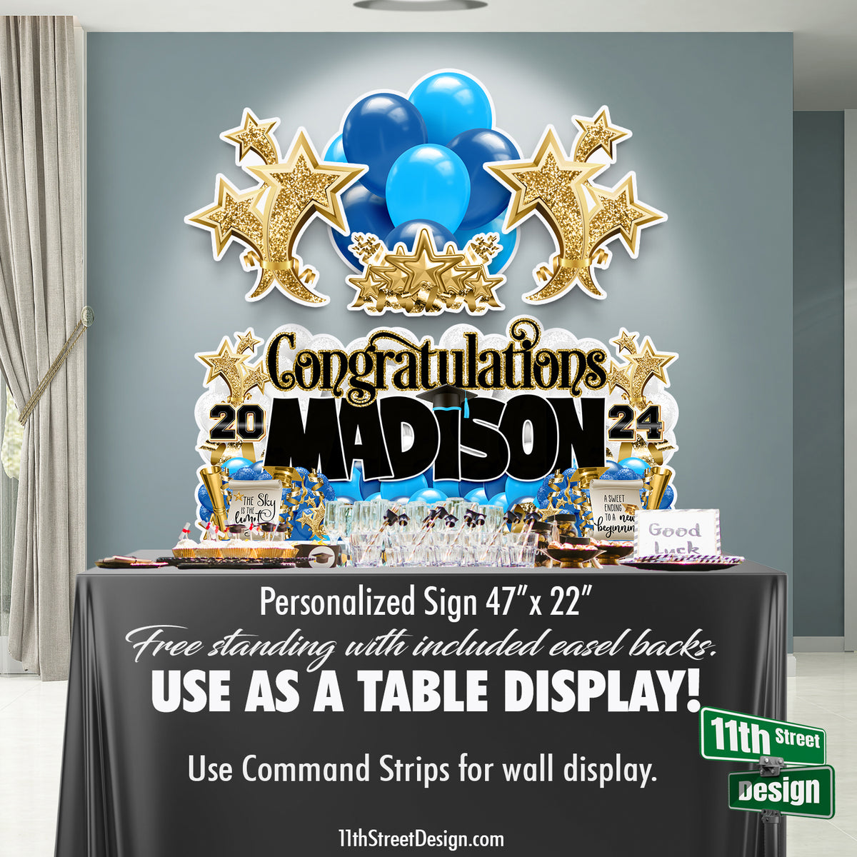 Personalized Graduation Party Decorations For Use Inside or Outside, Custom Yard Cards 0008