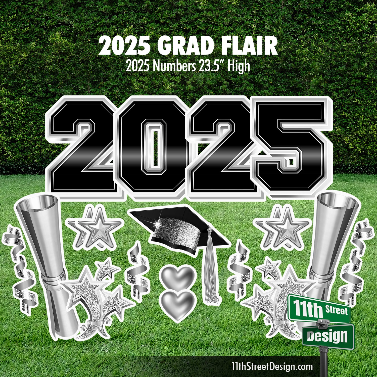 11th Street Design | Yard Card Set | Assorted 2025 Graduation Flair Yard Card Setup Fillers 11th Street Design | Yard Card Set | Assorted 2025 Graduation Flair Yard Card Setup Fillers