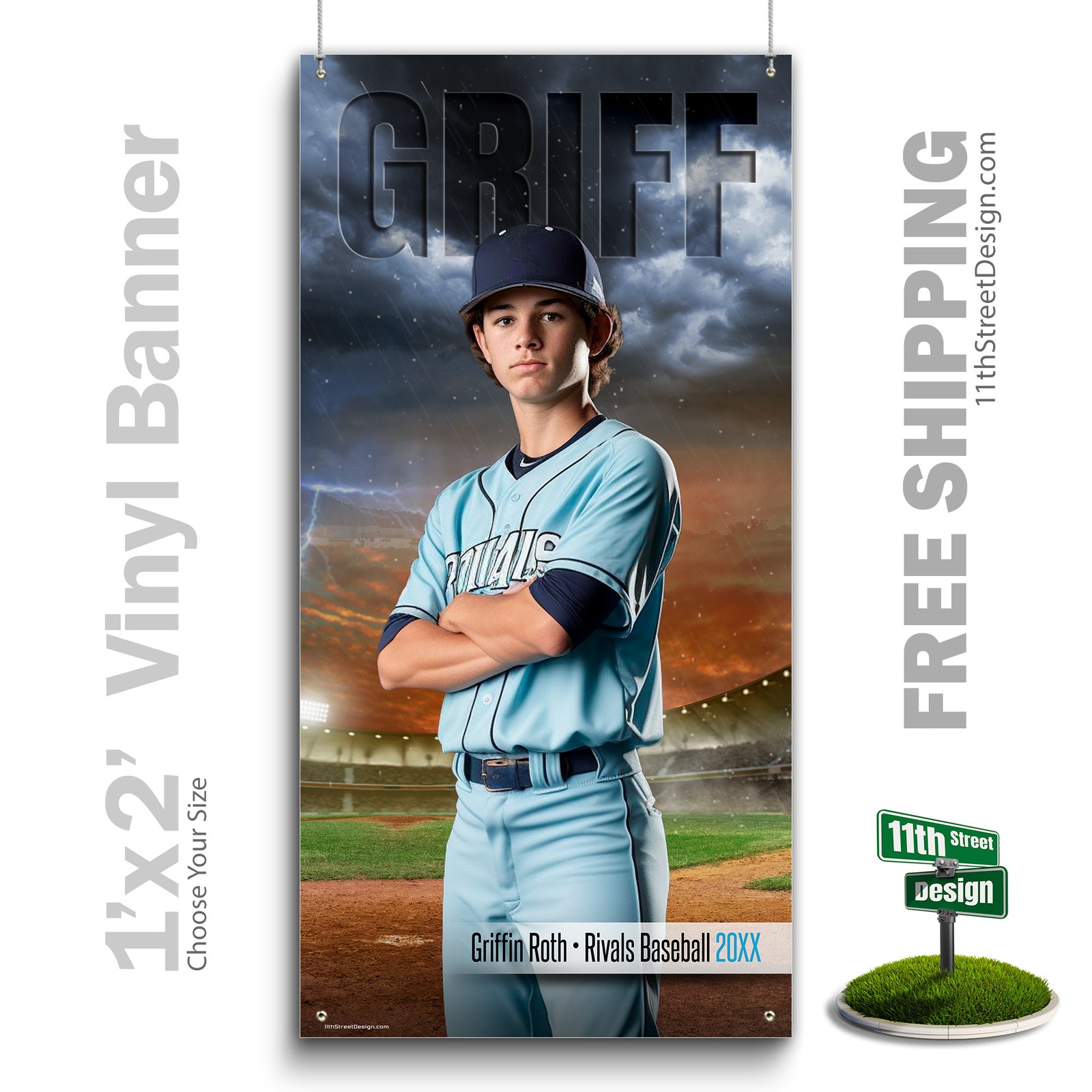 Custom Vinyl Banners, Senior Night Gifts, Custom Poster, Senior Poster, Senior Banner, Custom Sports Poster, Custom Sports Banner, Baseball Poster, Baseball Banner, Baseball Print, Baseball Senior, Baseball Digital, Vinyl Baseball