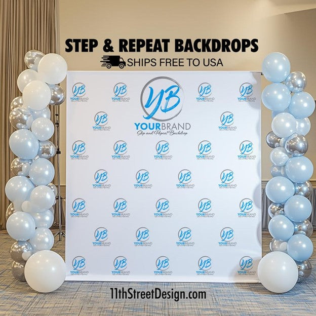 Custom Repeating Logo Backdrop