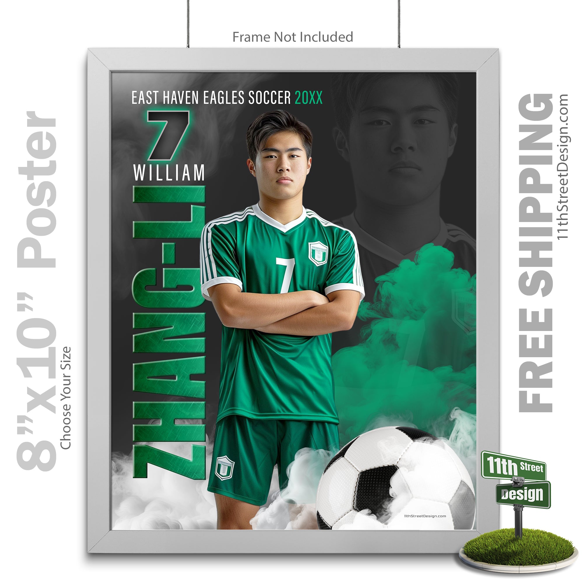 11th Street Design | Custom Sports Poster | Sports Legends Soccer