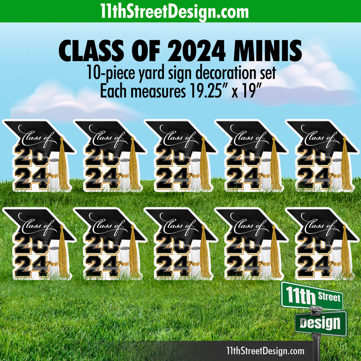 mini grad cards 11th Street Design | Yard Card Set