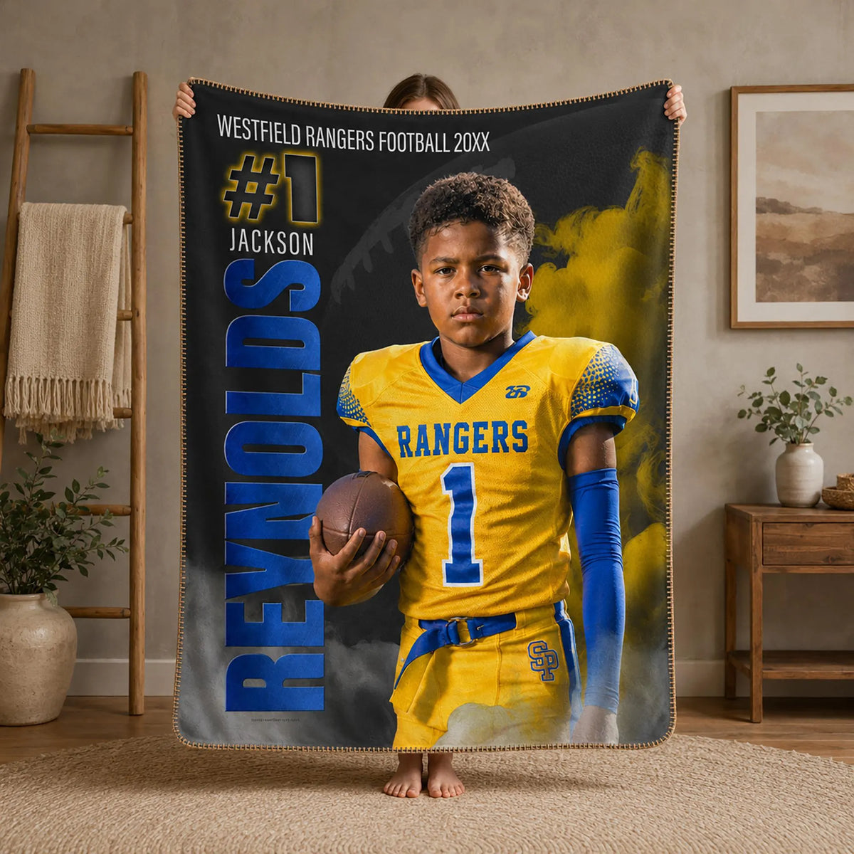 Personalized Football Blanket - Sports Legends