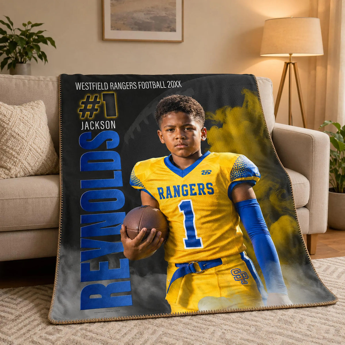 Personalized Football Blanket - Sports Legends