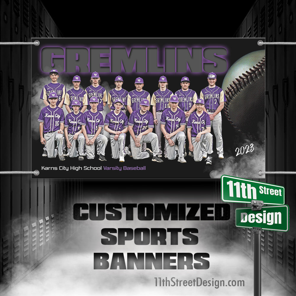Custom Sports Banner - From The Shadows Team Baseball