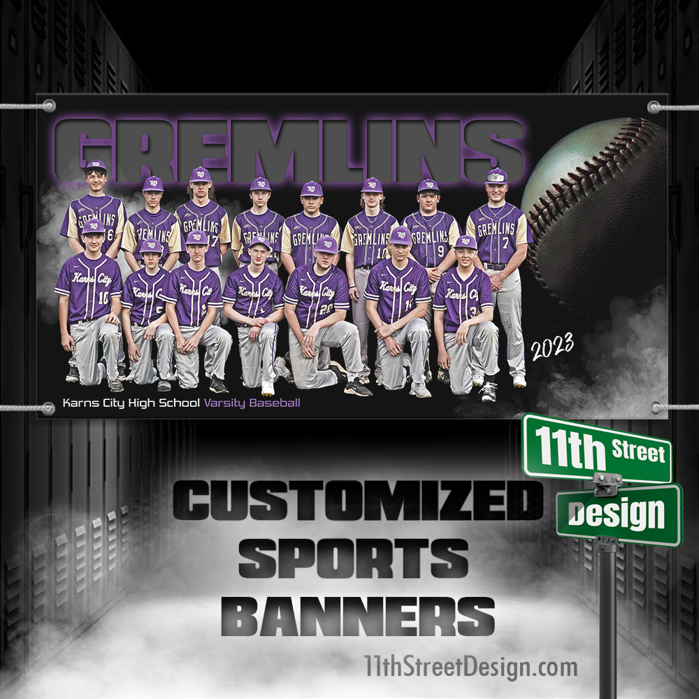 Custom Sports Banner - From The Shadows Team Baseball