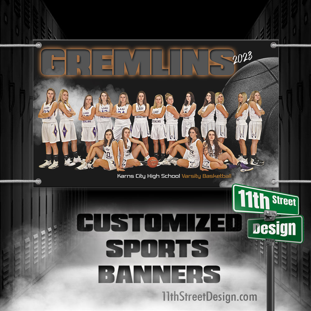 Custom Sports Banner - From The Shadows Team Basketball