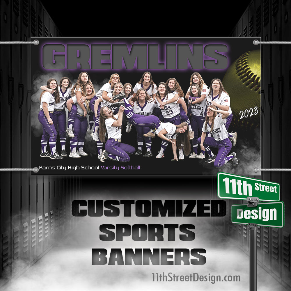 Custom Sports Banner - From The Shadows Team Softball