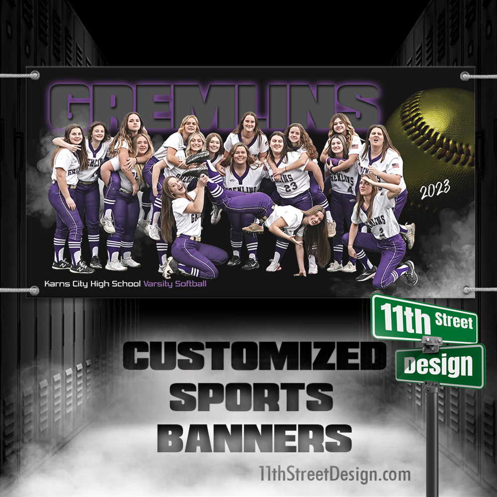 Custom Sports Banner - From The Shadows Team Softball