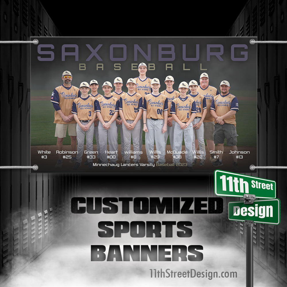 Custom Sports Banner - In The Shadows Team Baseball