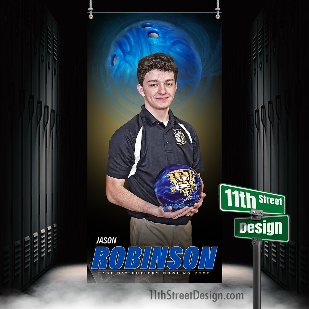 11th Street Design | Custom Sports Banner | Mystic Swirl Bowling