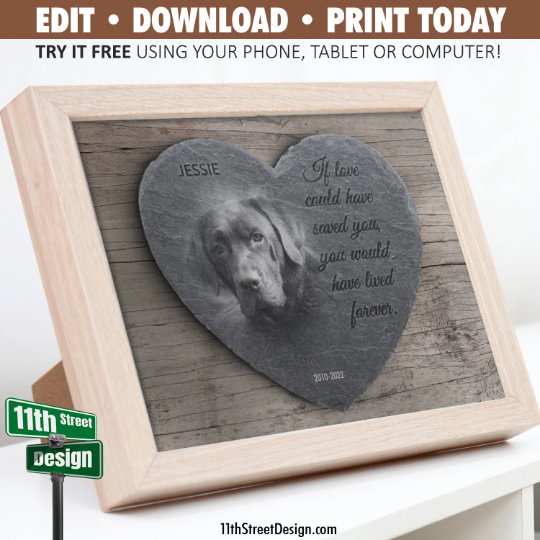 Personalized Pet Memorial Sign - Cut from Wood