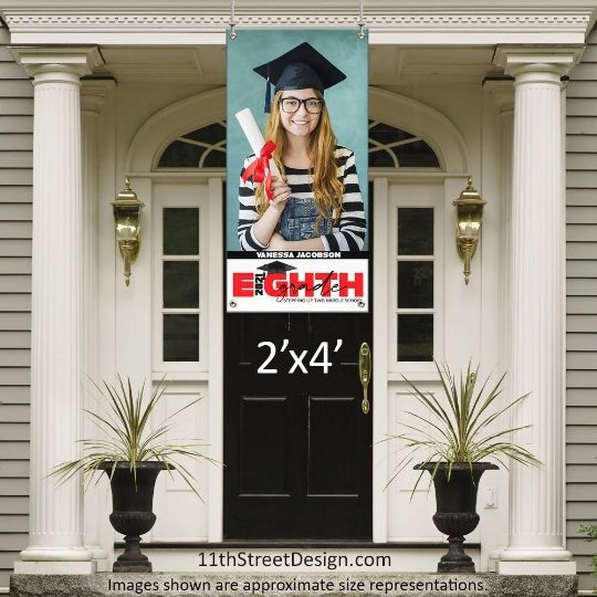 11th Street Design | Yard Card Set | Eighth Grade Graduation Door Banner 11th Street Design | Yard Card Set | Eighth Grade Graduation Door Banner