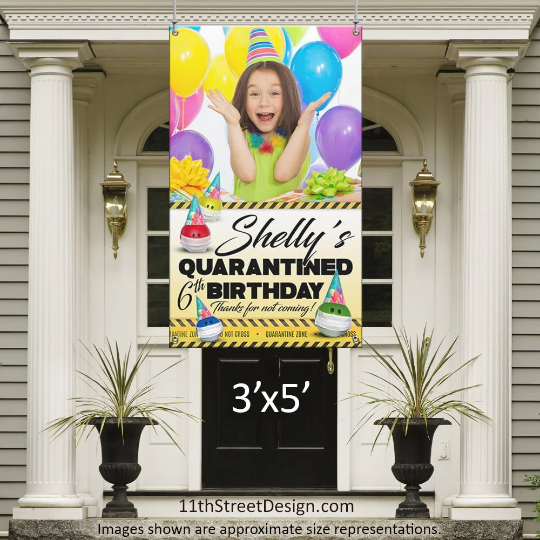 Personalized Quarantine Birthday Door Banner