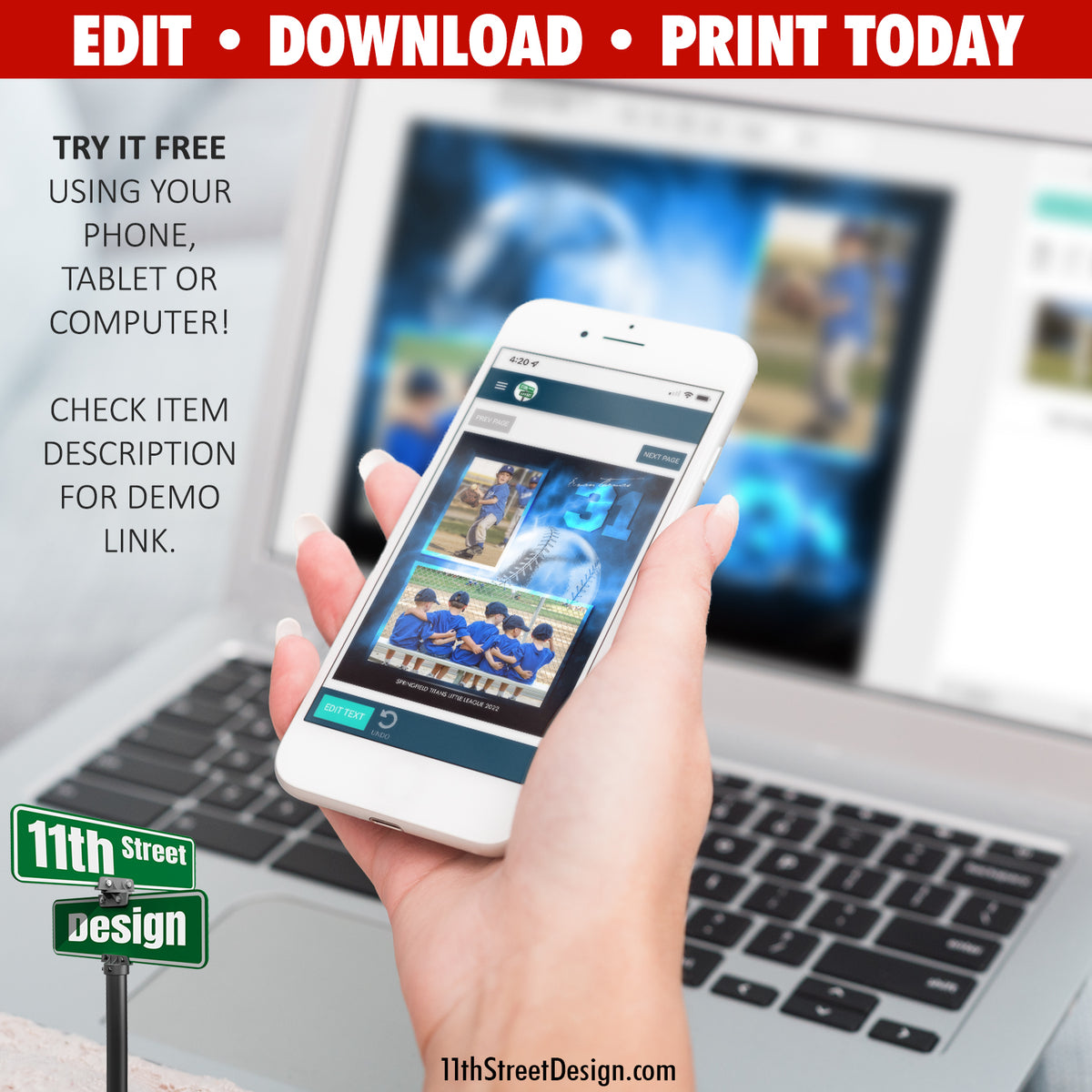 Baseball Memory Mates • Online Editable 8x10 Sport Team Photo Template • Print Today • Digital Download • DIY Printable • Electric Explosion