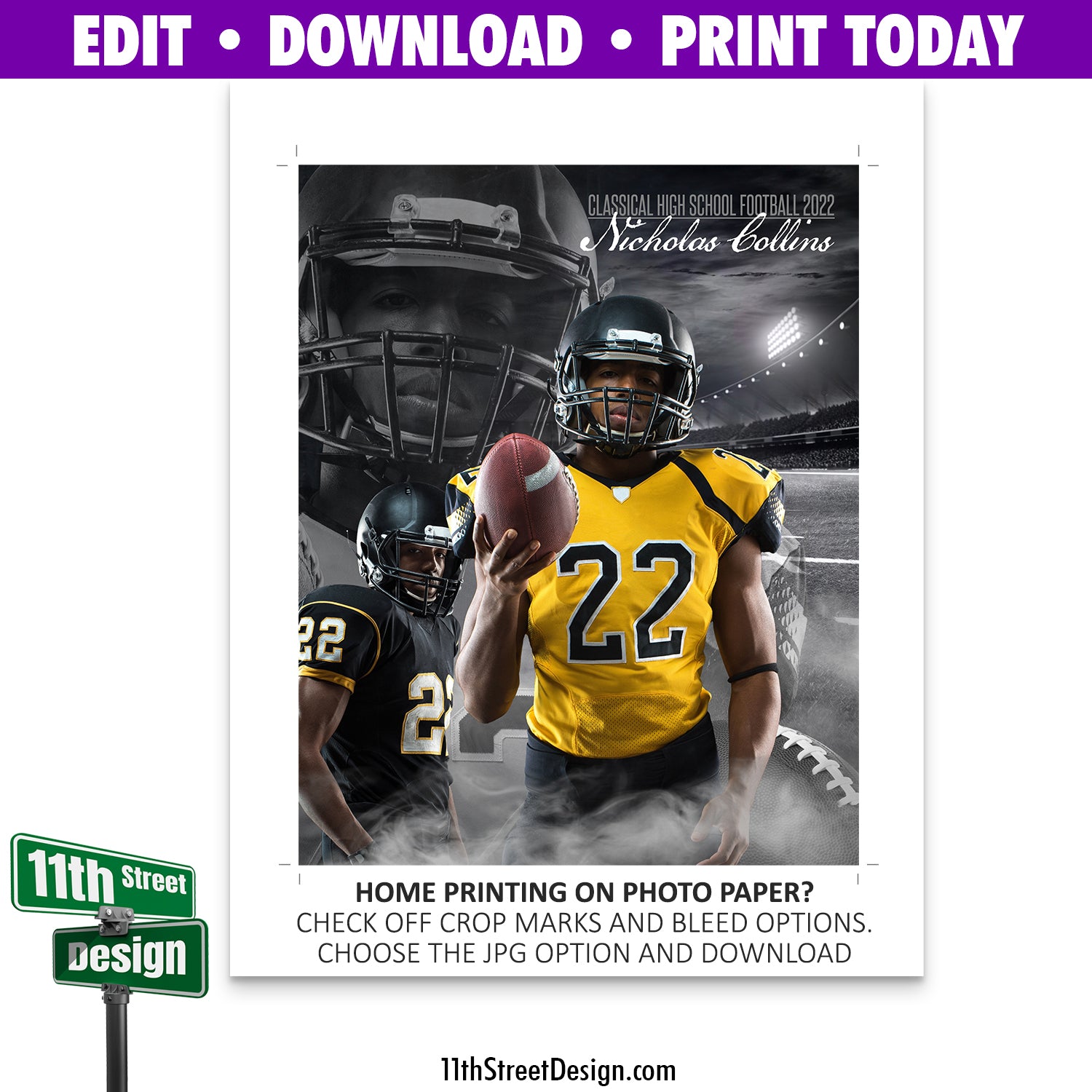 Sports Poster • Edit Now Online • Print Today • Digital Download