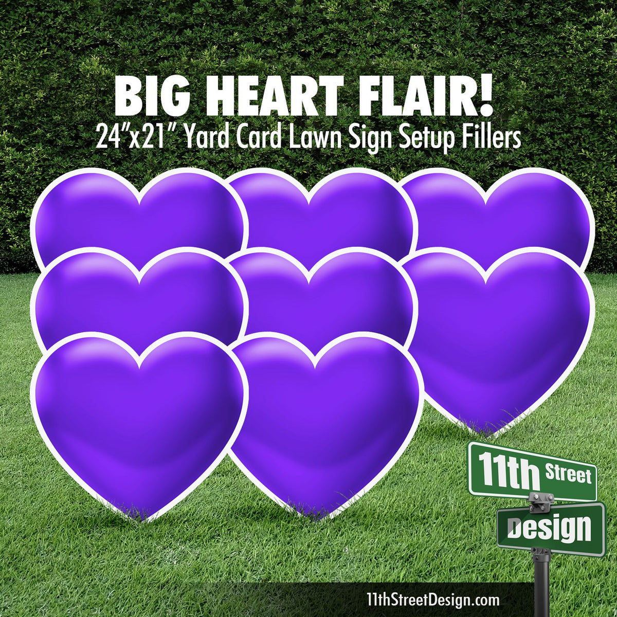 Celebration Flair Hearts - Purple