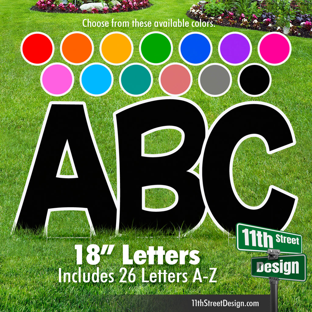 18" KG Font Solid Alphabet Set (A-Z)
