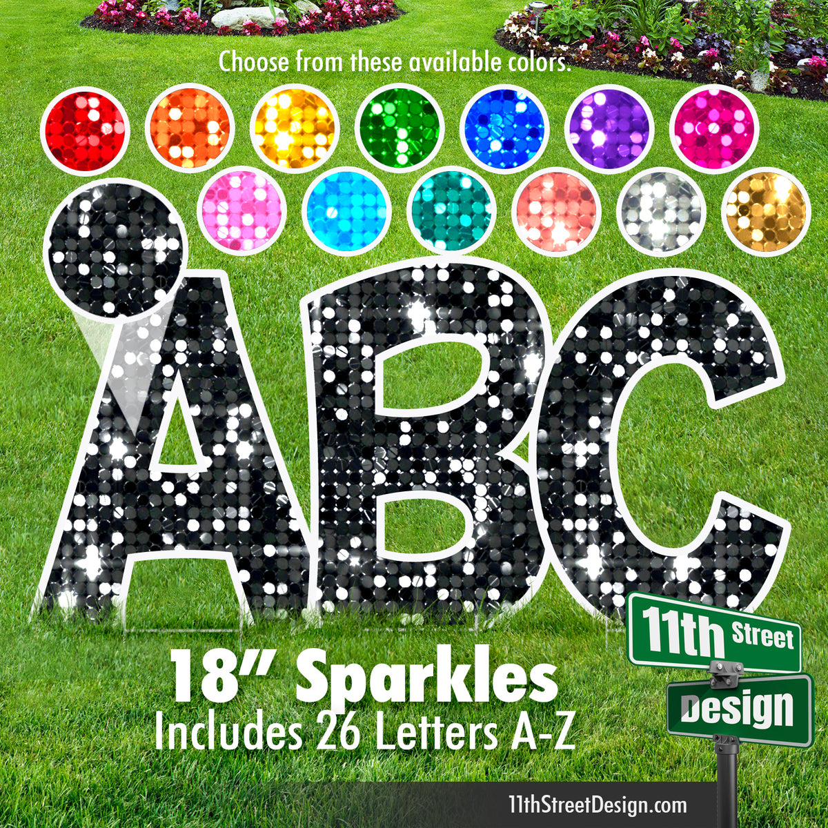 18&quot; KG Font Sparkle Alphabet Set (A-Z)
