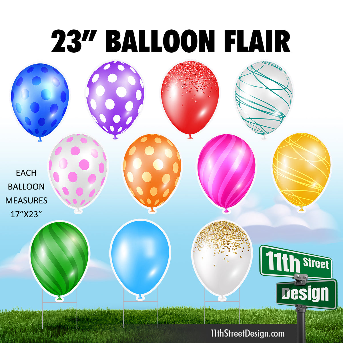 Balloon Singles Set - Multi Color