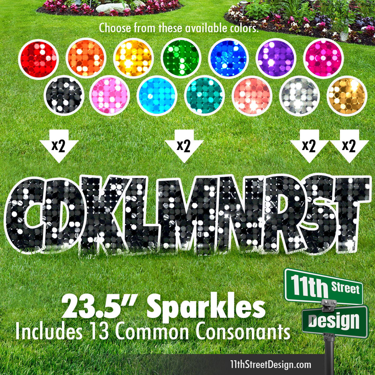 23.5” Sparkle Consonants Set