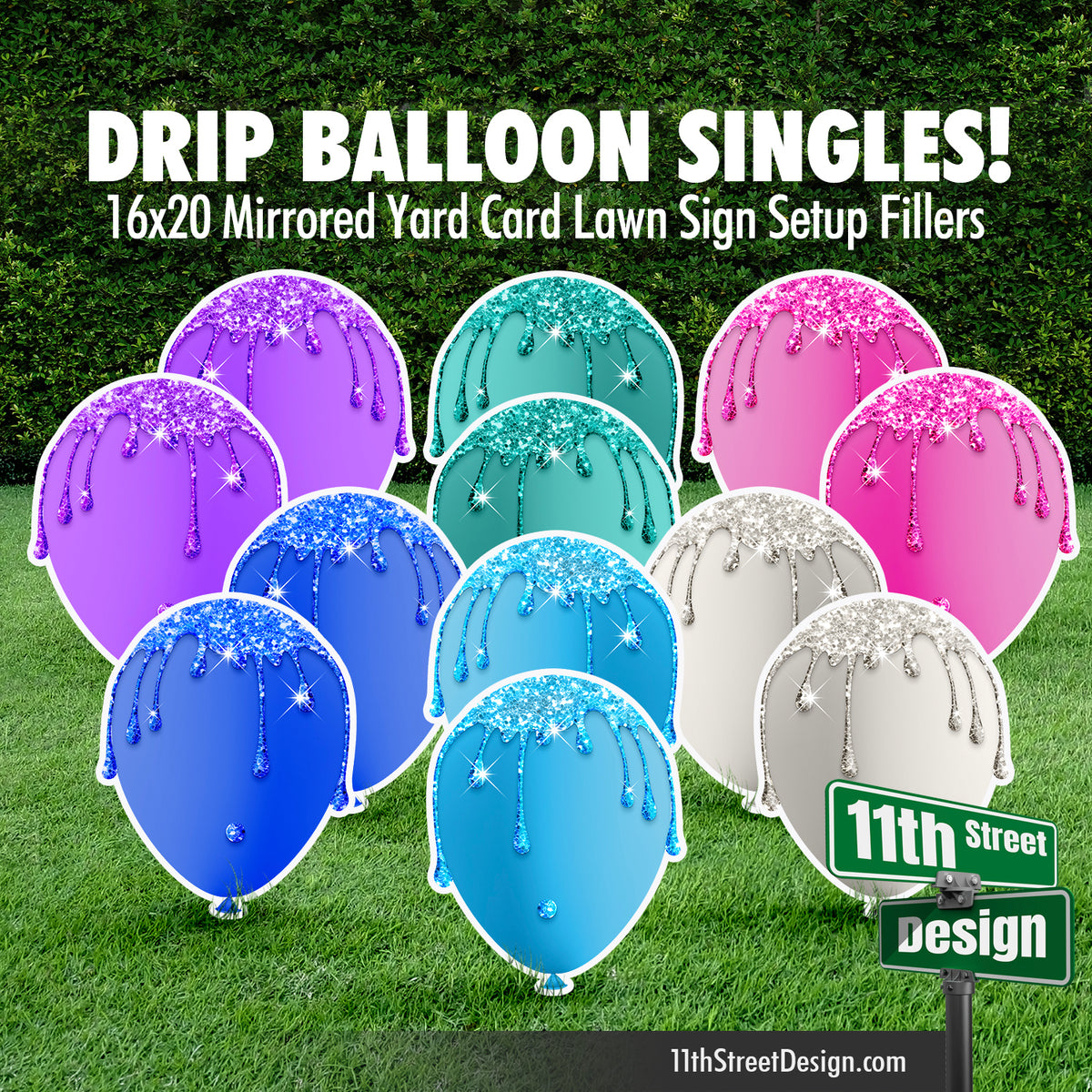 Drip Balloons Set - Mermaid Glitter 0002